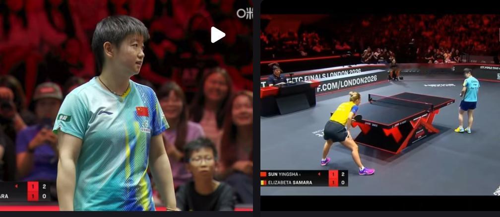 孙颖莎真的是大格局赢球赢心，提醒对手挑战鹰眼！2月25日新加坡大满贯女单1/1