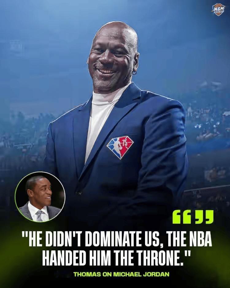 乔丹的死对头，伊塞亚·托马斯在接受采访时谈到乔丹。他说：“大家都叫他GOAT，好