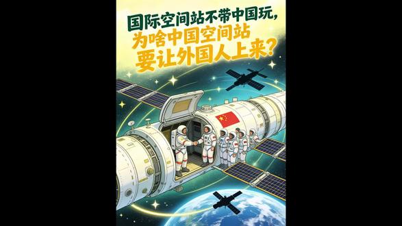 国际空间站不带中国玩，为啥中国空间站要让外国人上来