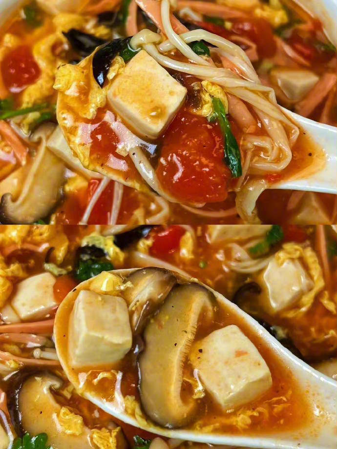 我妈教我的酸辣汤～真的巨巨巨好喝‼️我的宝藏食谱