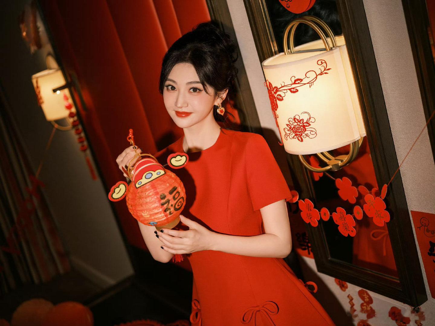 #景甜#最美中国红❤️​
