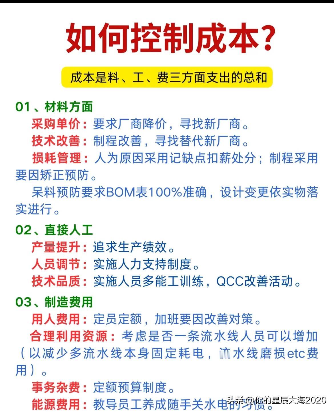 如何控制成本？相信有兴趣的人很多，赶紧看过来