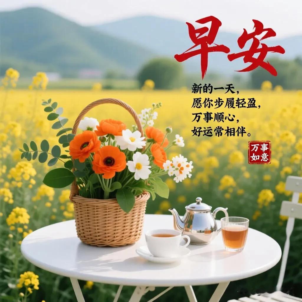 早安呀～春日正好，万物可爱，愿你三餐温暖，四季安然，事事顺心。
