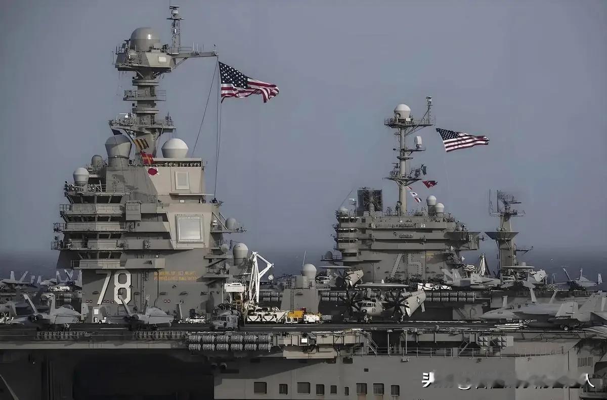 双航母编队切断航道，F-35机群打开火控雷达！很多人以为，白宫迟迟不敢扣动扳机，