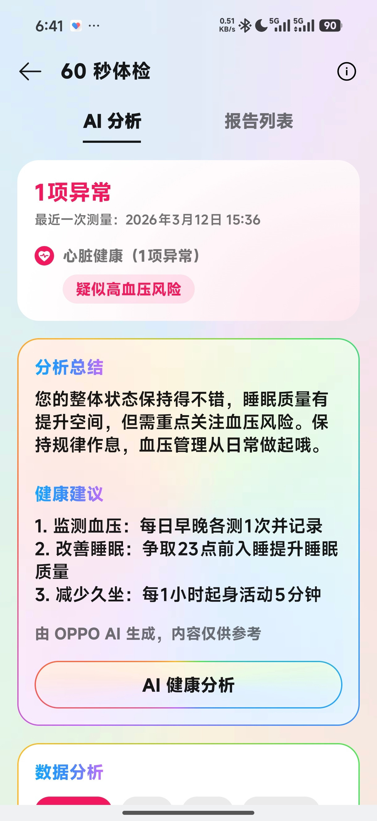 手表提示我疑似高血压了