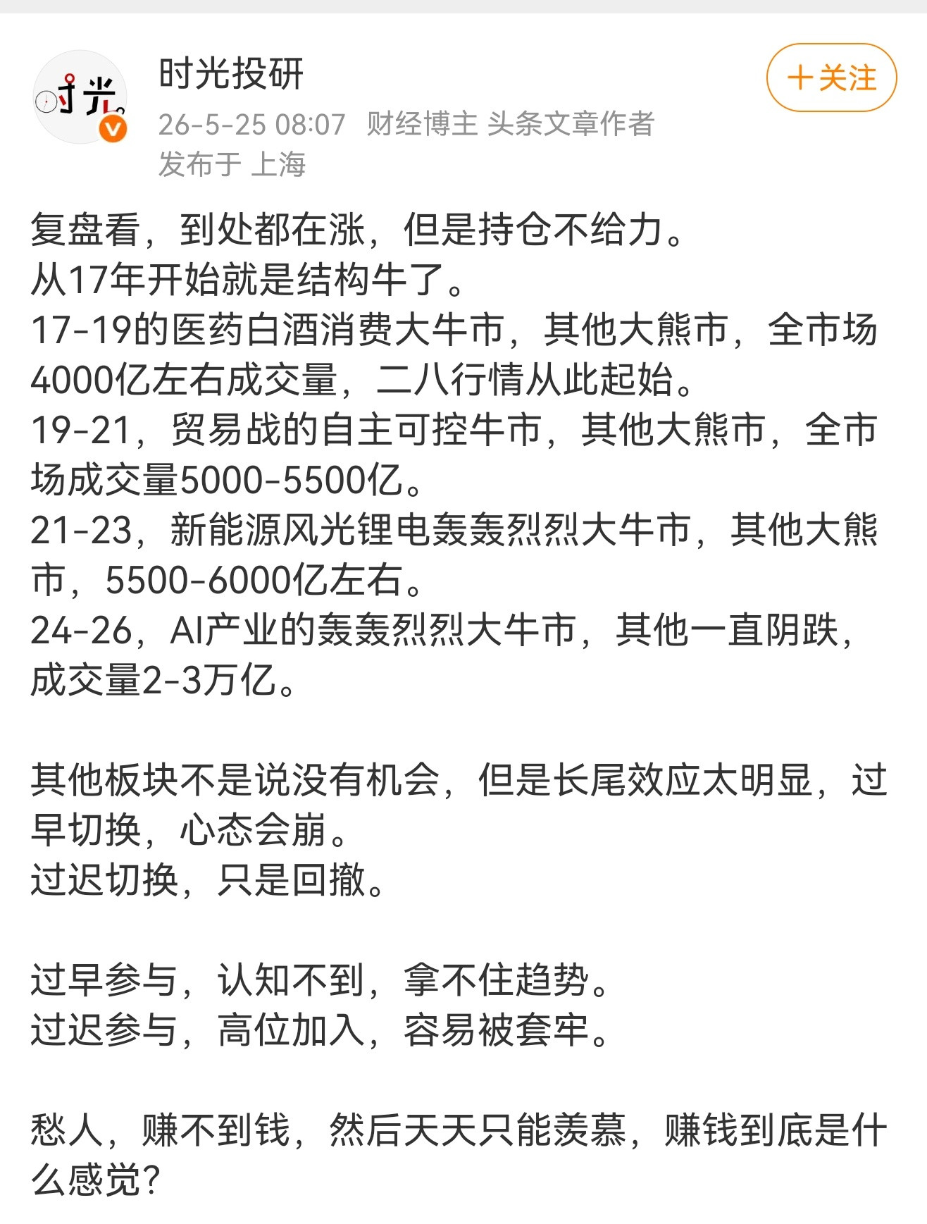 这么说不存在熊市