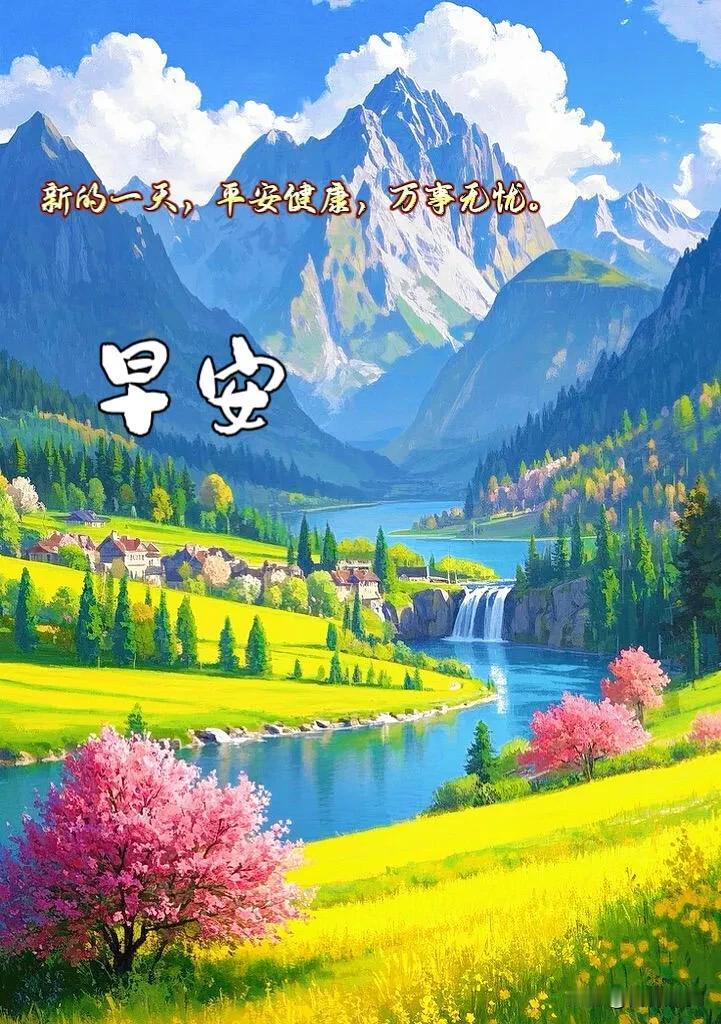 新的一天，愿你被温柔和好运包围。