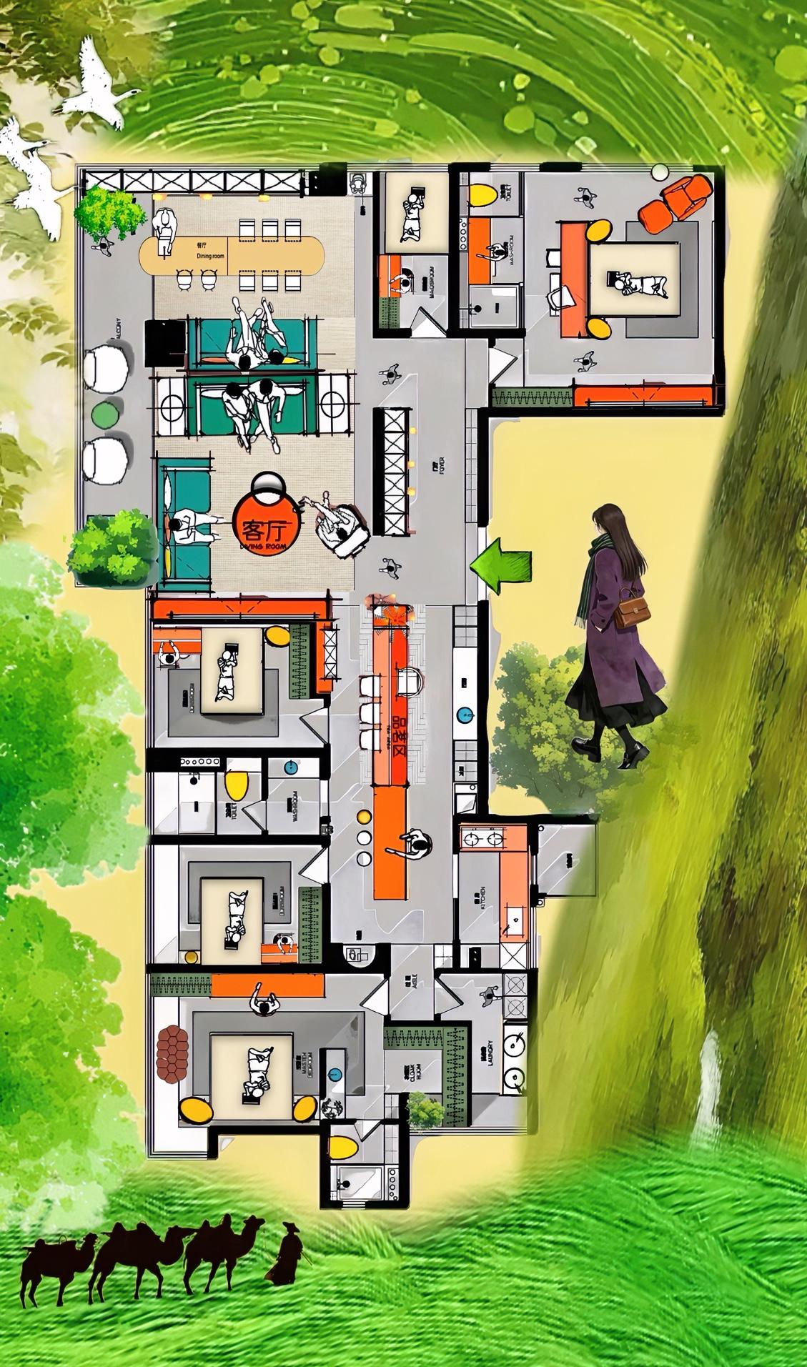 你看中岛这个事，我感觉放对地方，这条路走顺了，两个都不过剩，在175㎡我是中岛粉