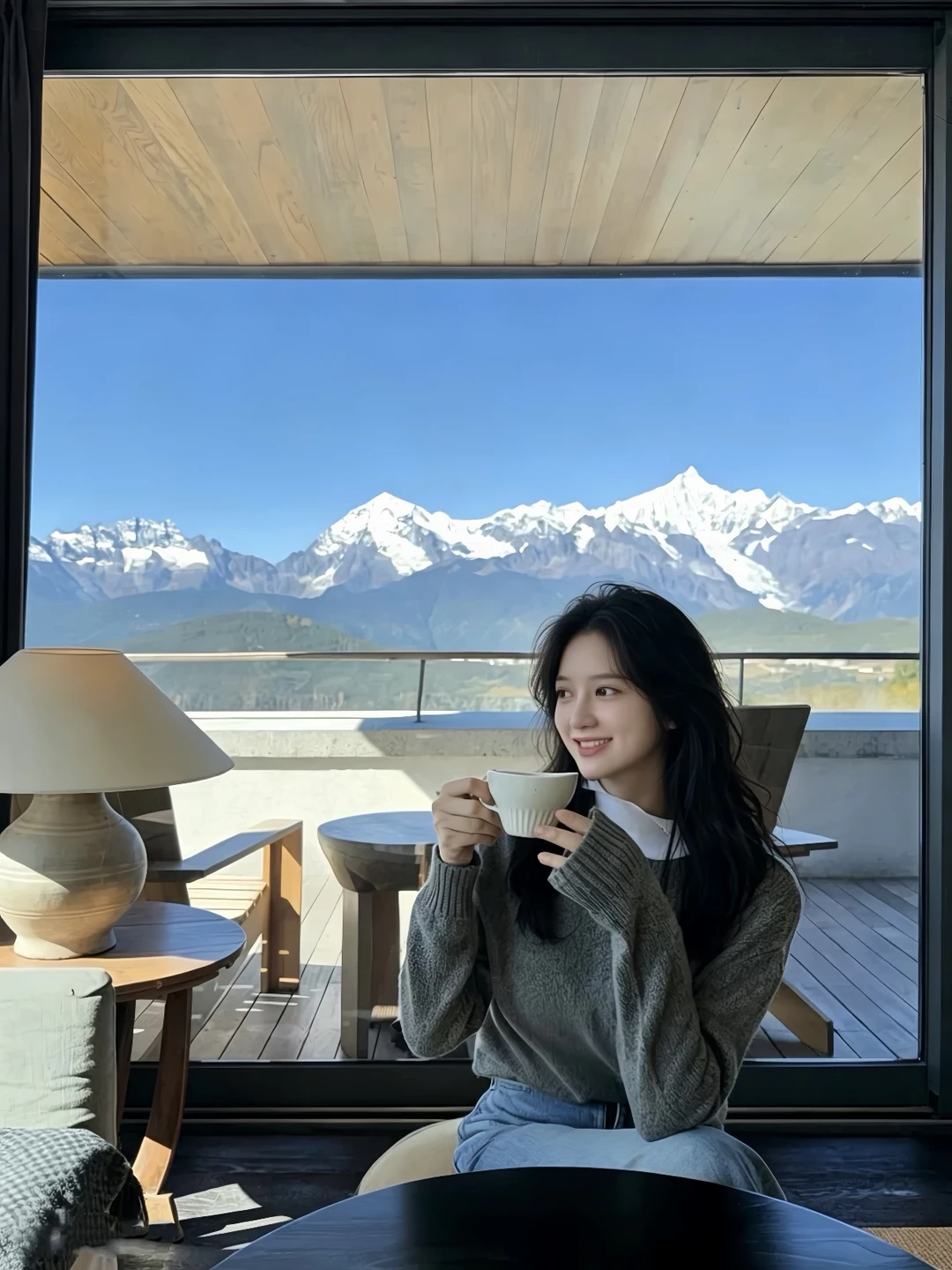 国庆带娃住人生酒店，躺看日照金山！太震撼！