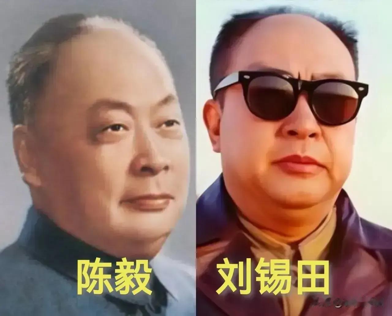 出演过陈毅的三位演员？这样看起来最不像的就是中间的张嘉译了刘锡田演的陈毅最像，
