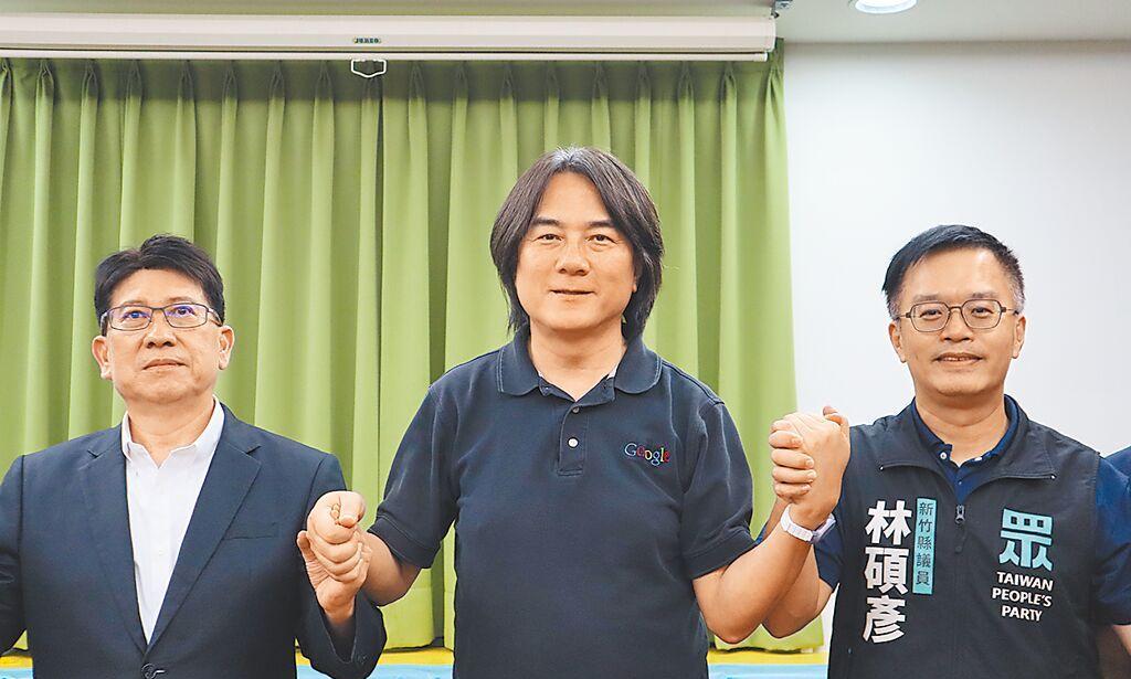 蓝白合成功挺过726，面临第二波罢免的竹县二选区蓝委林思铭，4日拜会民众党新竹党