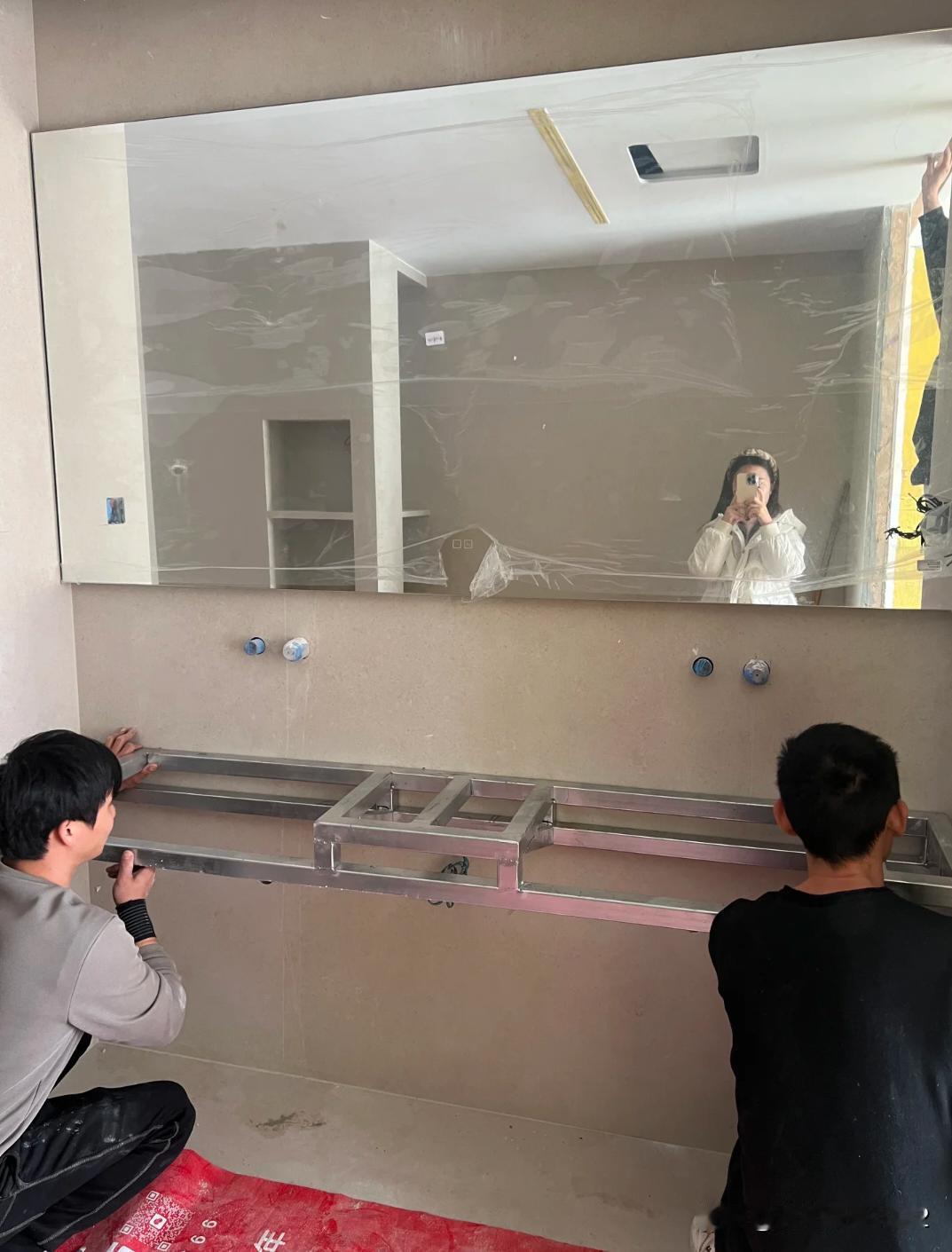 一天打破2根管子，我的黑色星期三天塌了，姐妹们！原本周三开开心心的装浴室柜和淋