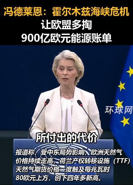 冯德莱恩说这话，虽然没有直接点名川普发动了美伊战争，影响欧洲能源供应稳定。实际上