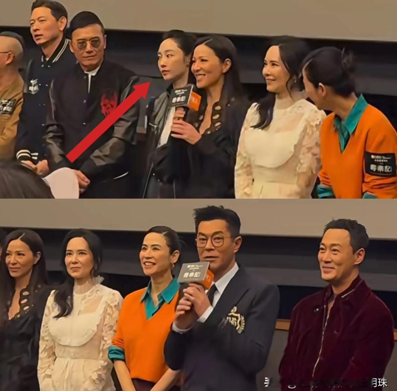 寻秦记首映礼上，白百何怎么了。电影寻秦记香港首映礼，很多明星都来了，古天乐，林