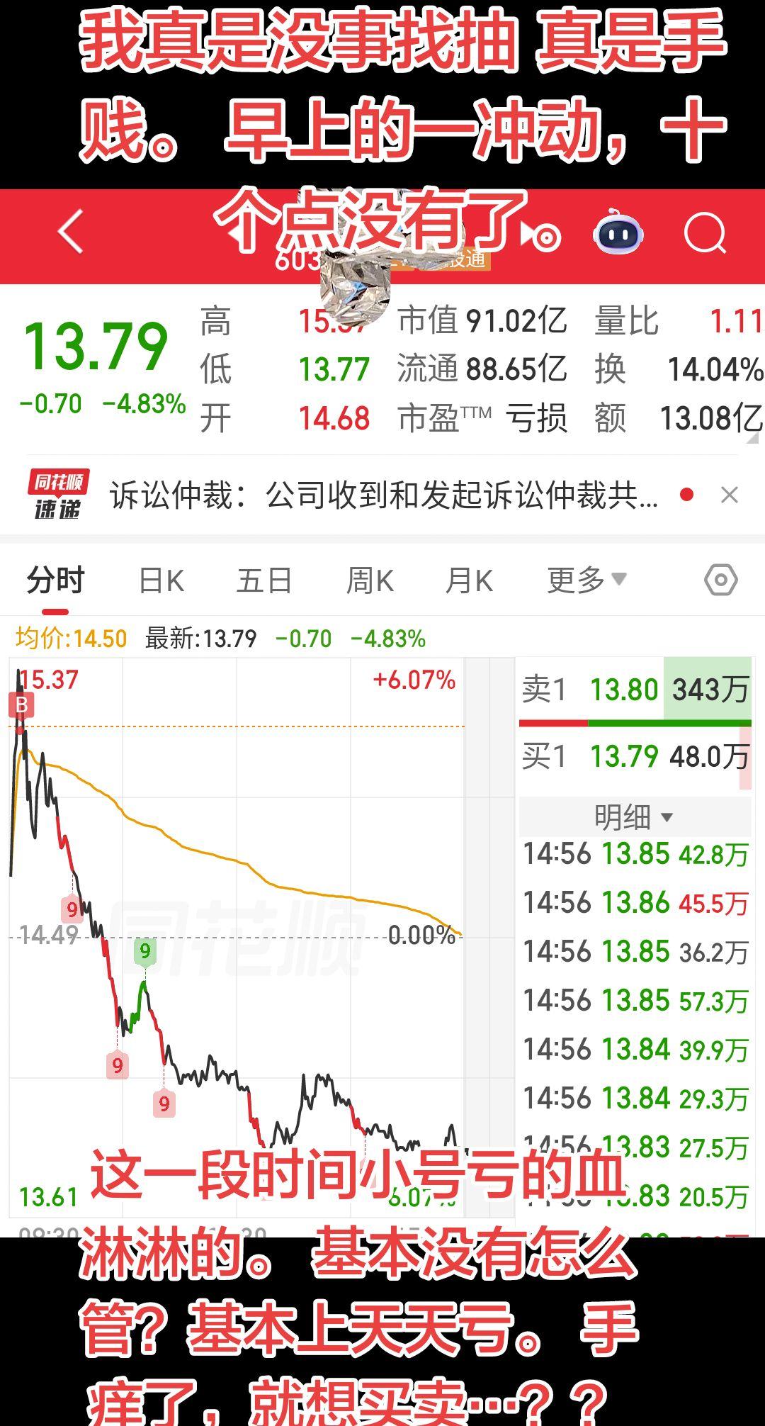 这一段时间小号亏的血淋淋的。 基本没有怎么管？基本上天天亏。 手痒了...