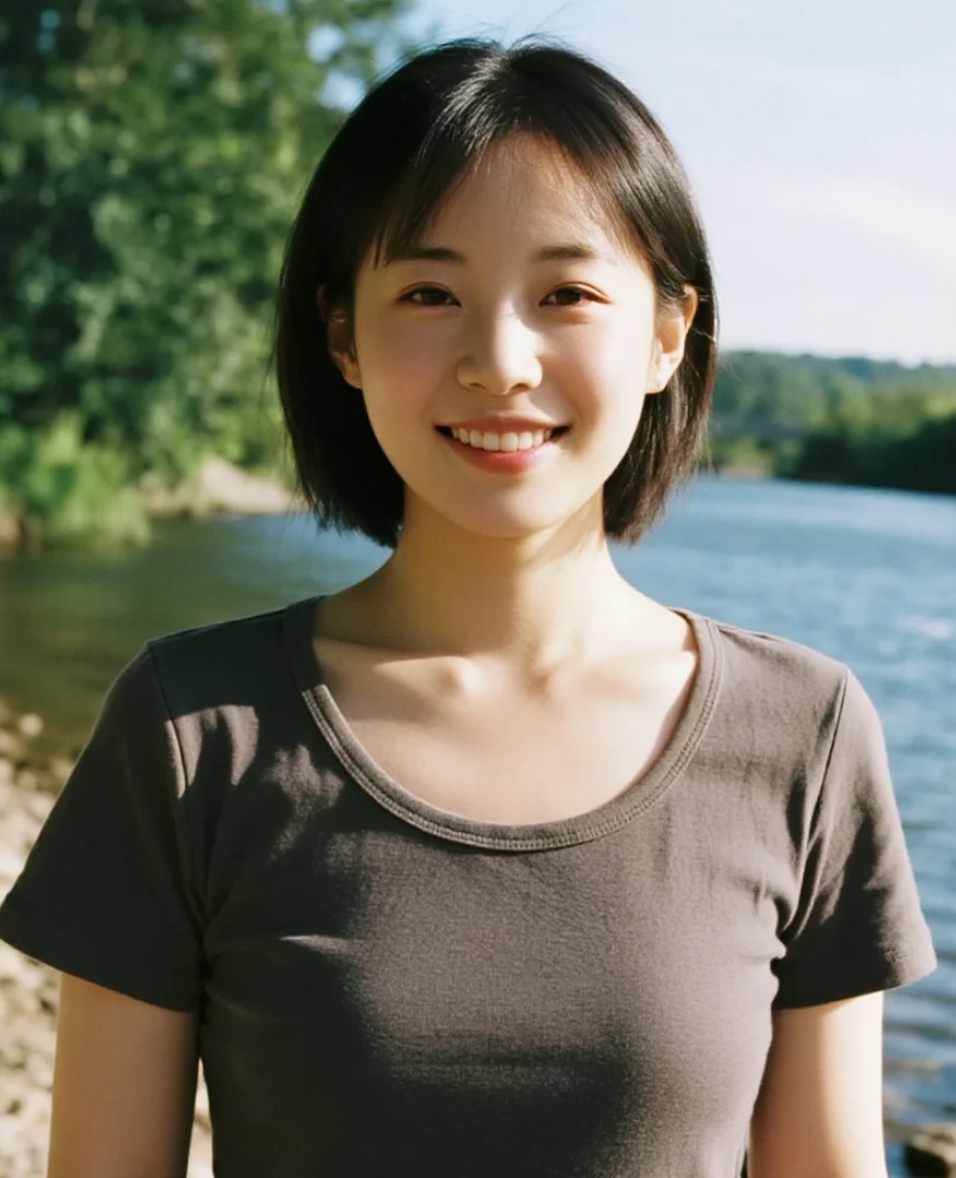 美女的甜美氛围，让你感受到满满的幸福