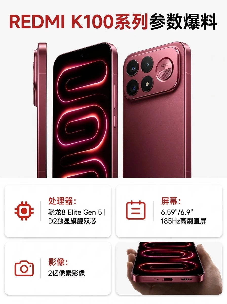 红米K100系列真机曝光｜配置猛但也有争议🔥