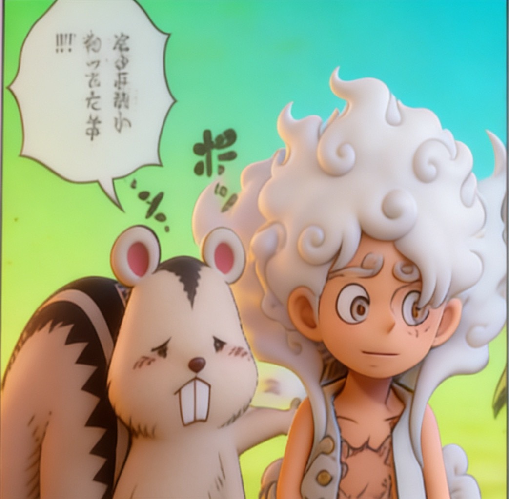 海贼王最新漫画中的可爱路飞～