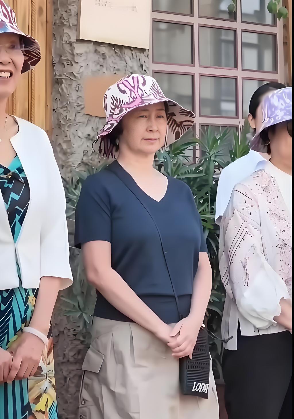 最近何超琼在考察的时候搭配的很有特色，整个人看起来简洁又大方，气质相当的出众。