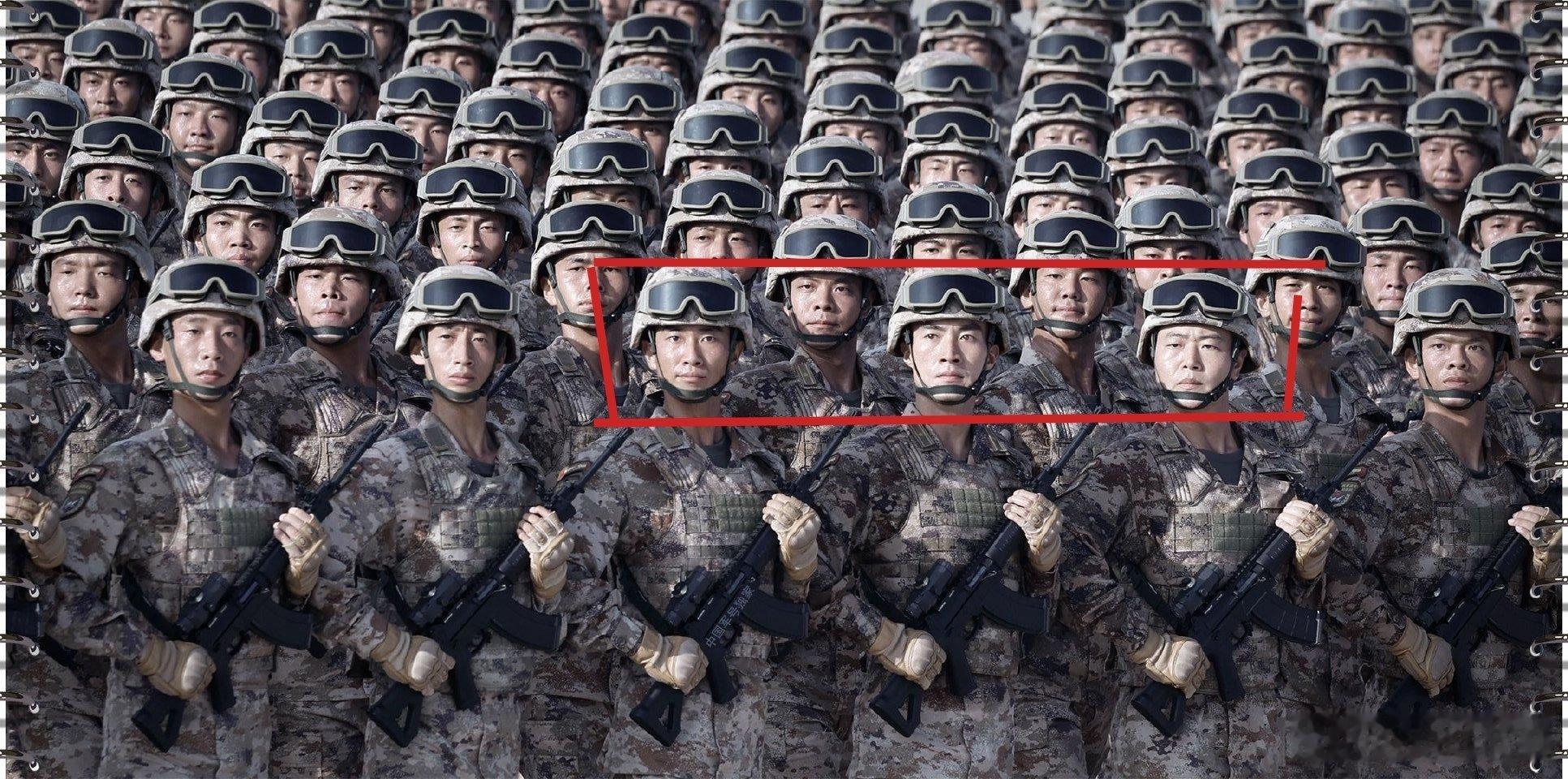 都是兵哥哥都是英雄不过帅、普通、不帅真的好直观[笑着哭]​​​