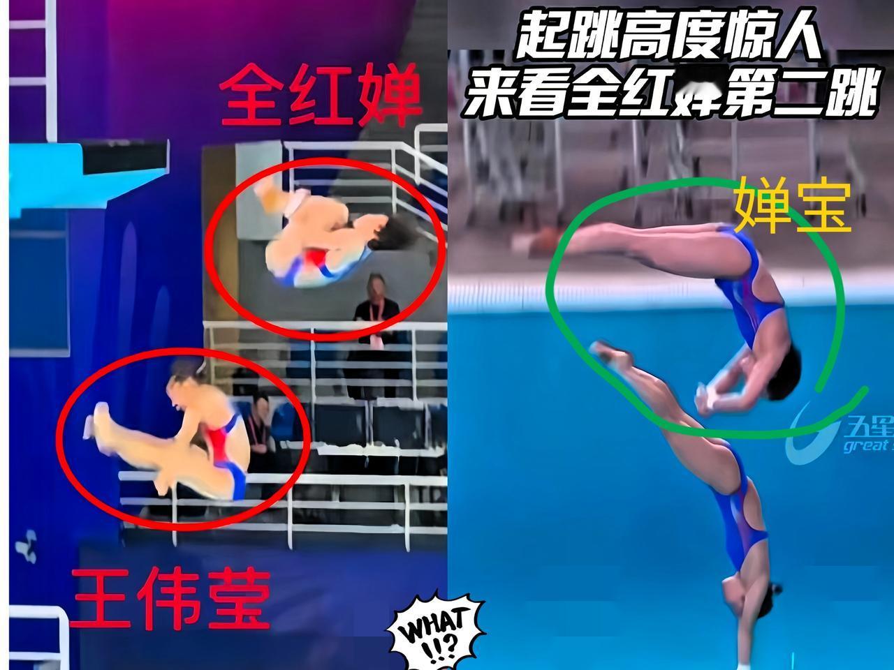 今晚全红婵可真让我，实实在在见识到了，顶级和普通运动员之间那差距，