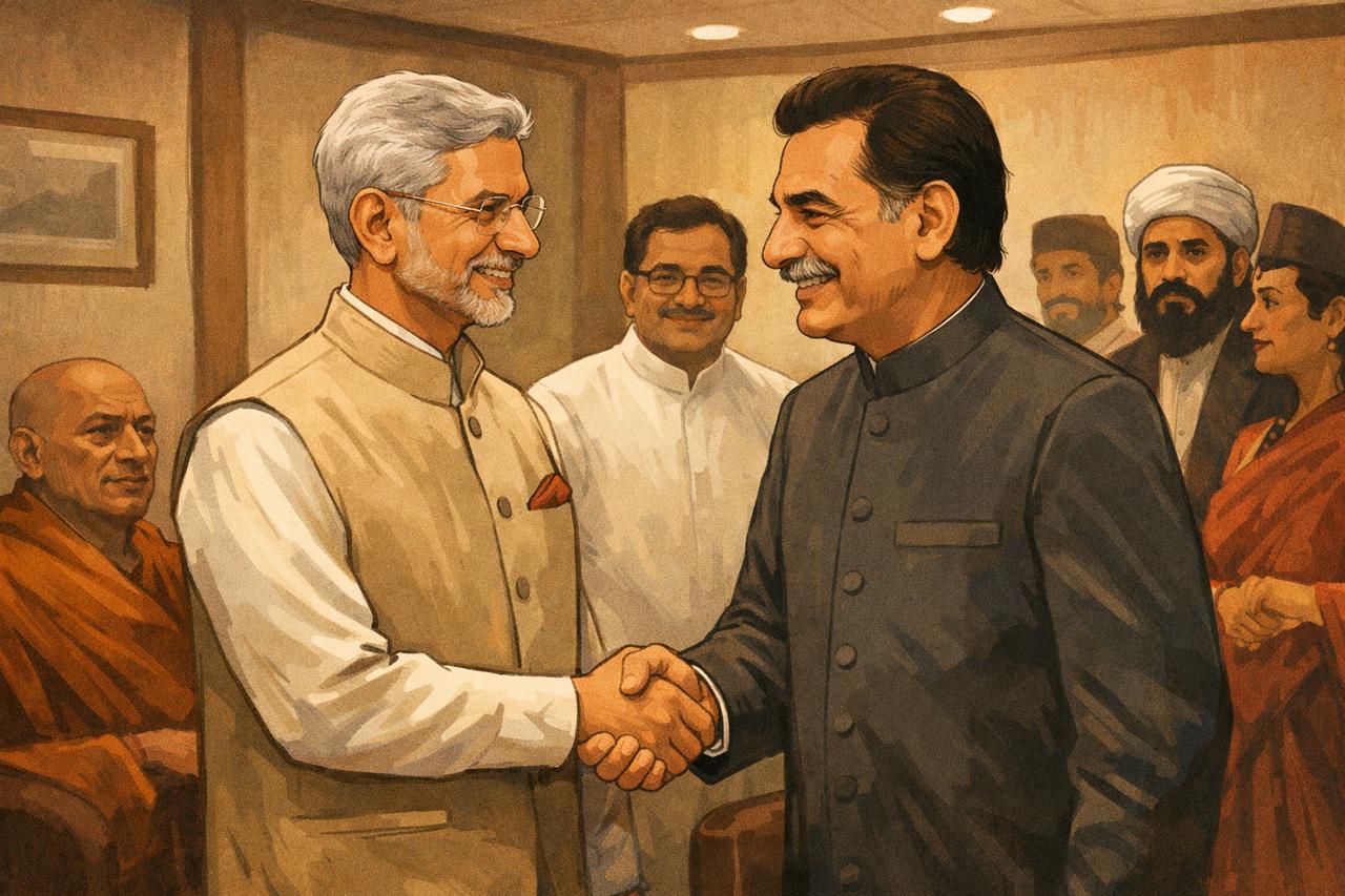 2025年12月31日，印度外交部长苏杰生和巴基斯坦国民议会议长萨达尔·阿亚兹·