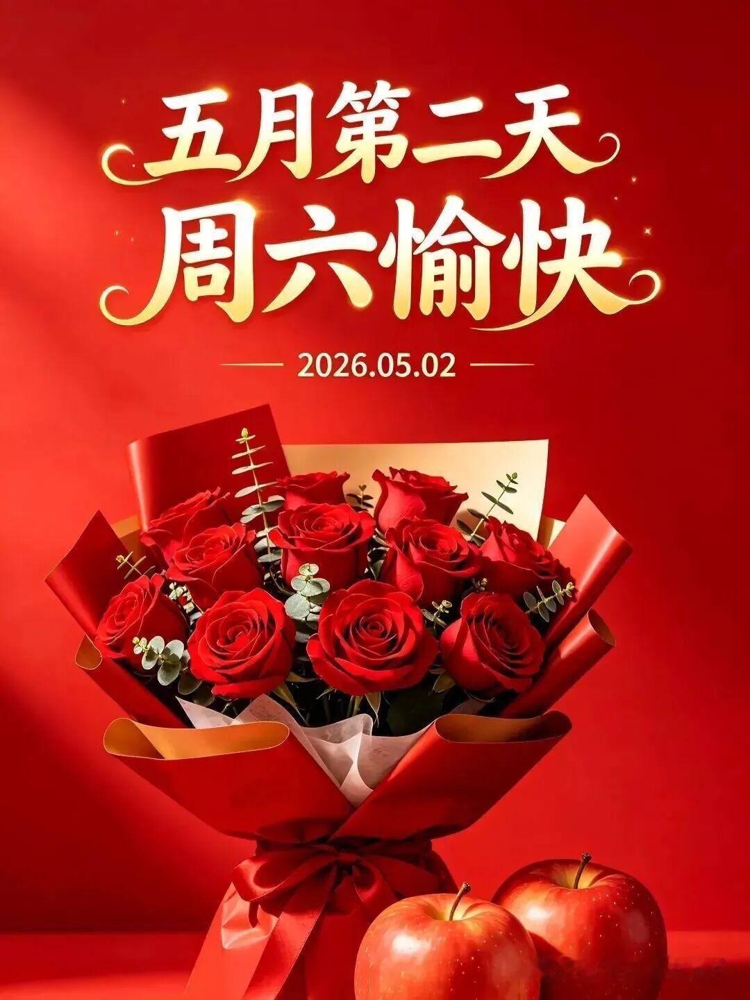 🍃人间五月好时光，清风拂面送吉祥🌷晨起问候送安康，愿福气绕身旁，身体无病痛，