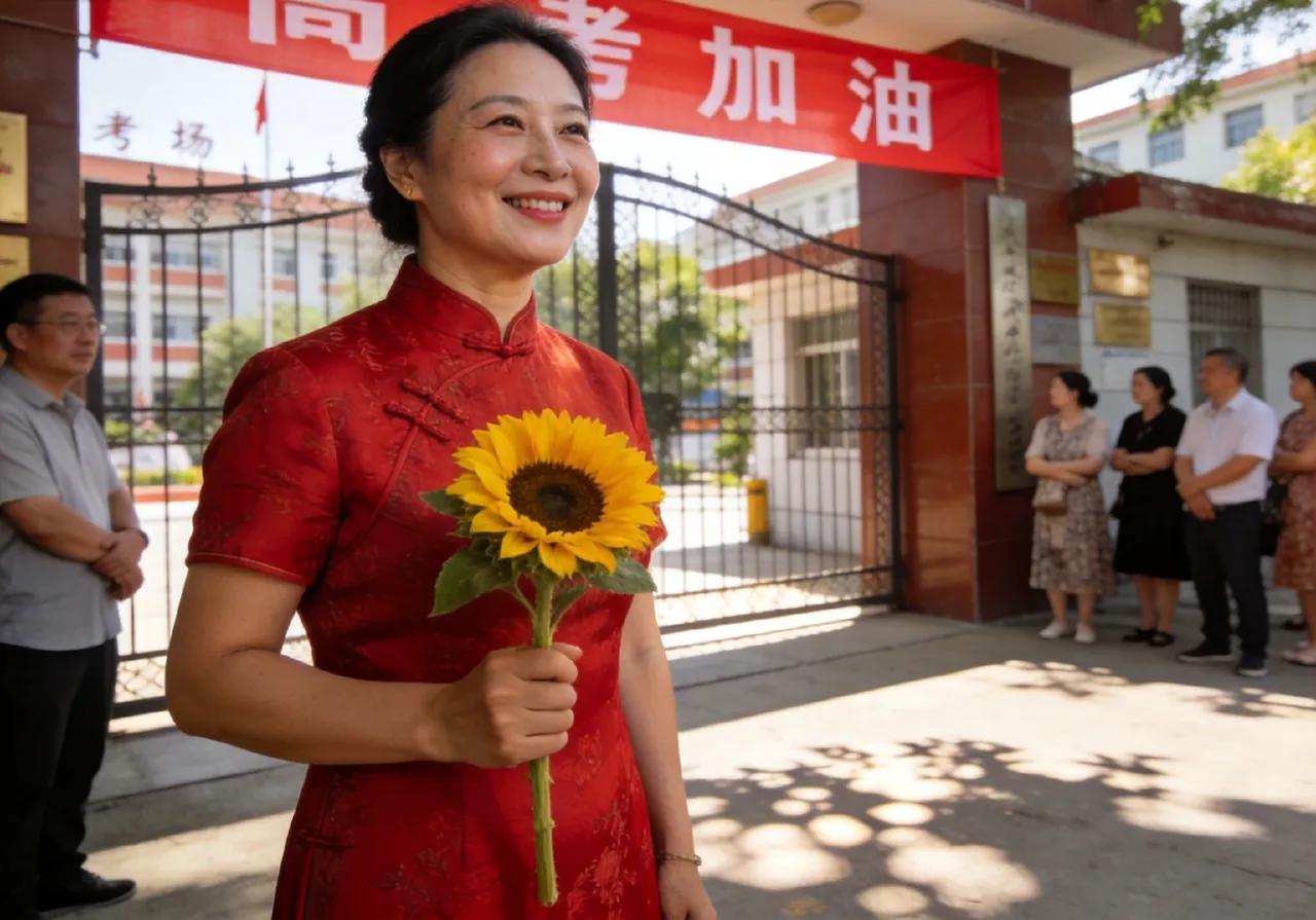 今年送考的家长们可真是有意思，往年满大街的旗袍今年全没了，取而代之的是马面裙，寓