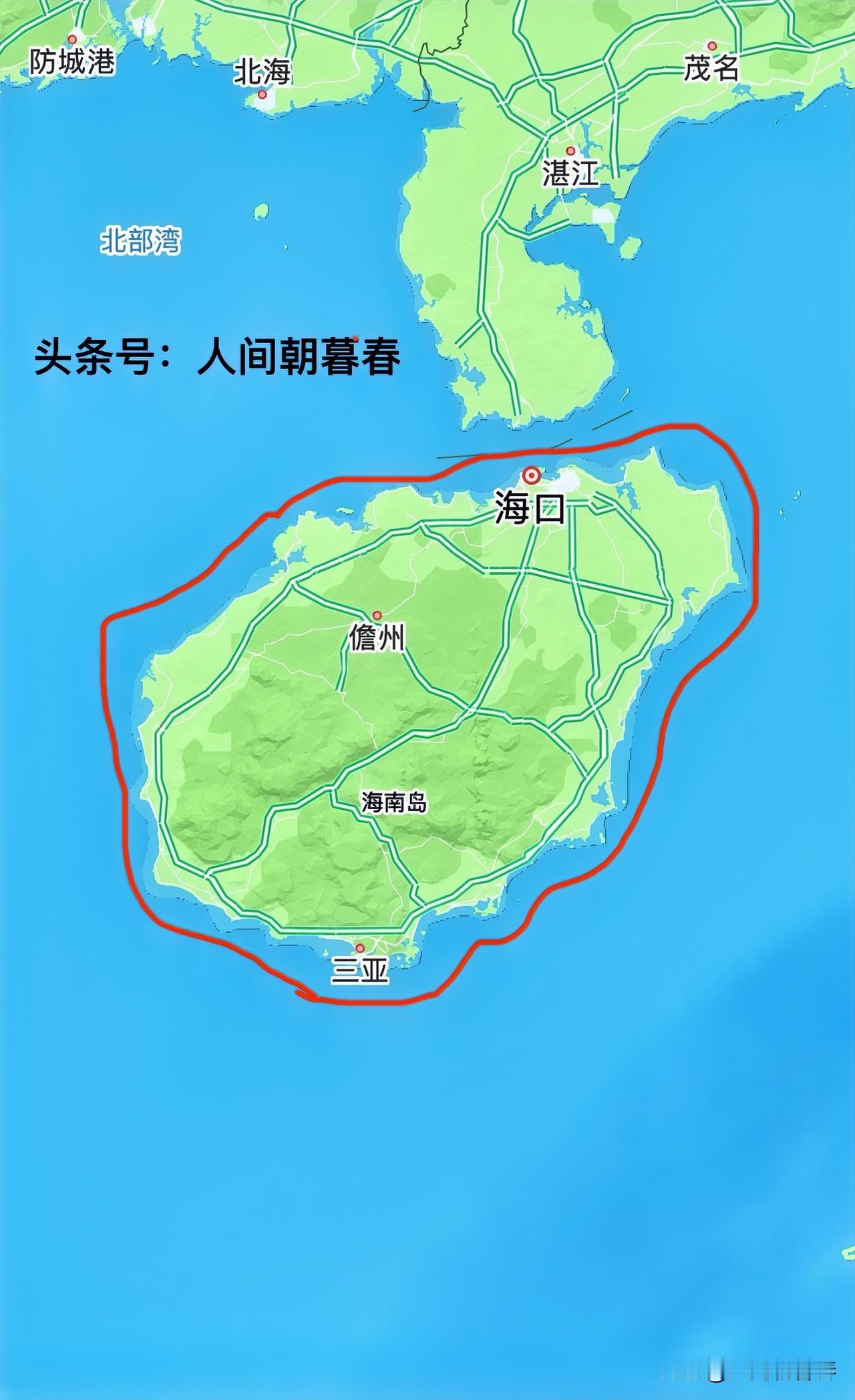 很好奇的一个事情就是，面积偌大的海南岛却很少有大型港口呢？就陆地面积而言，海南岛