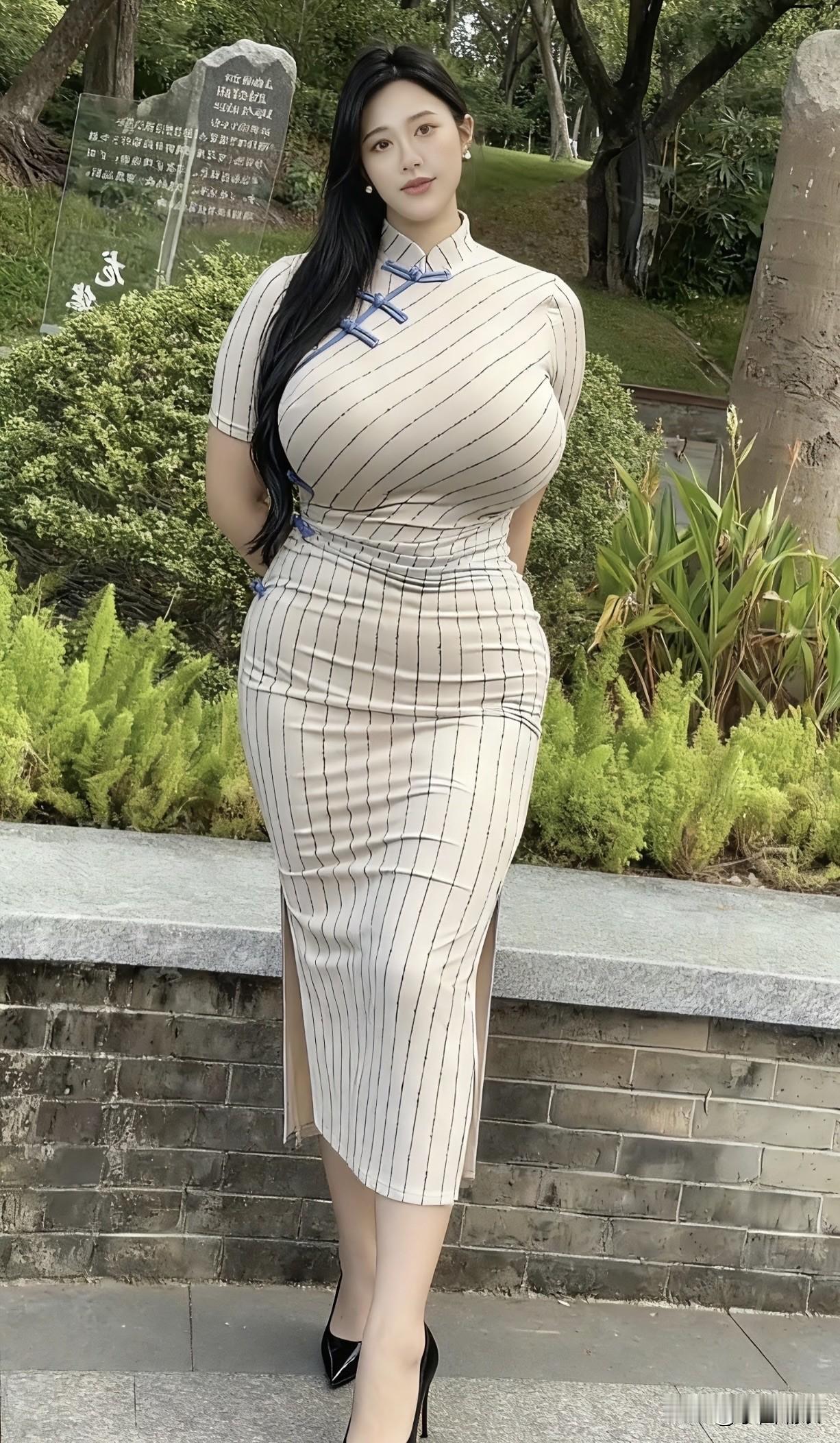 看看，这旗袍啊，穿在合适的人身上，那是对国粹的尊重；穿在不合适的人身上，那就是对