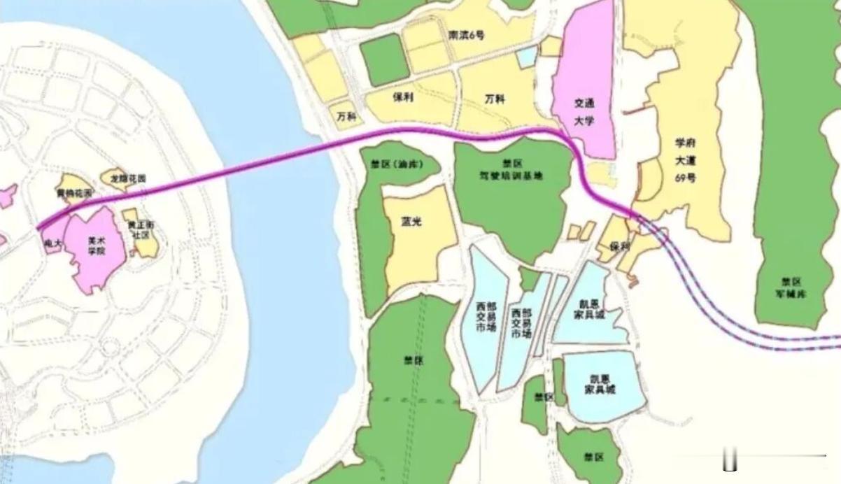 终于明白，重庆轨道十号线为什么不能向李家沱延伸了今天看到了一张黄桷坪大桥的区
