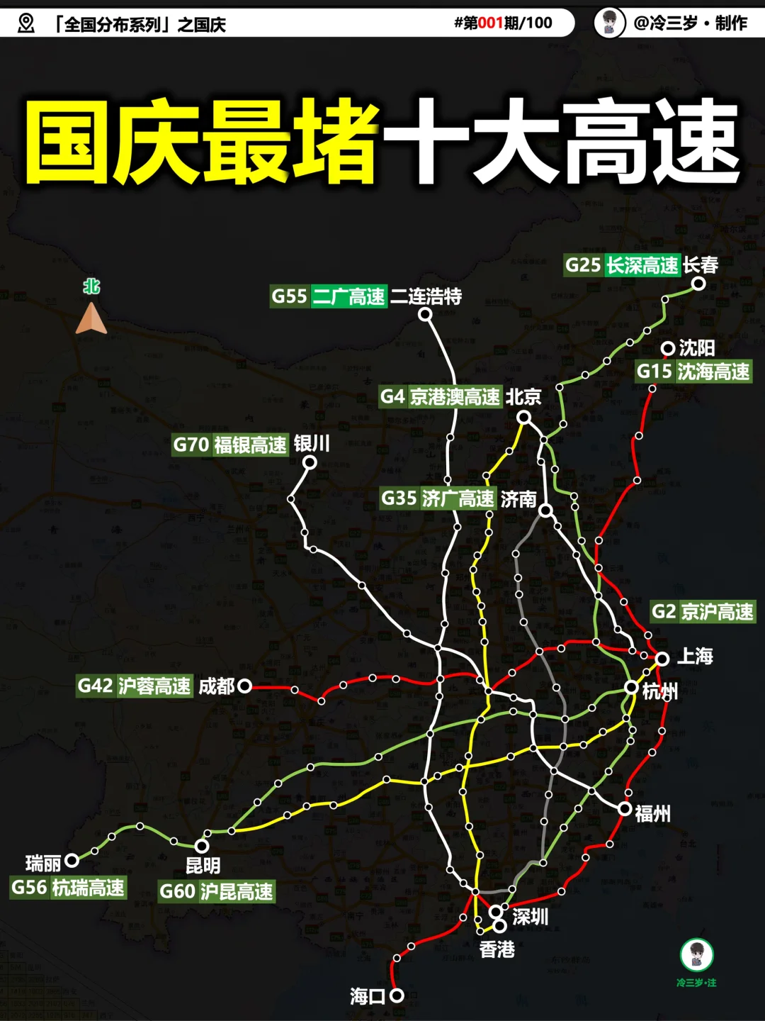 国庆高速堵王！此时此刻，你在哪儿堵着