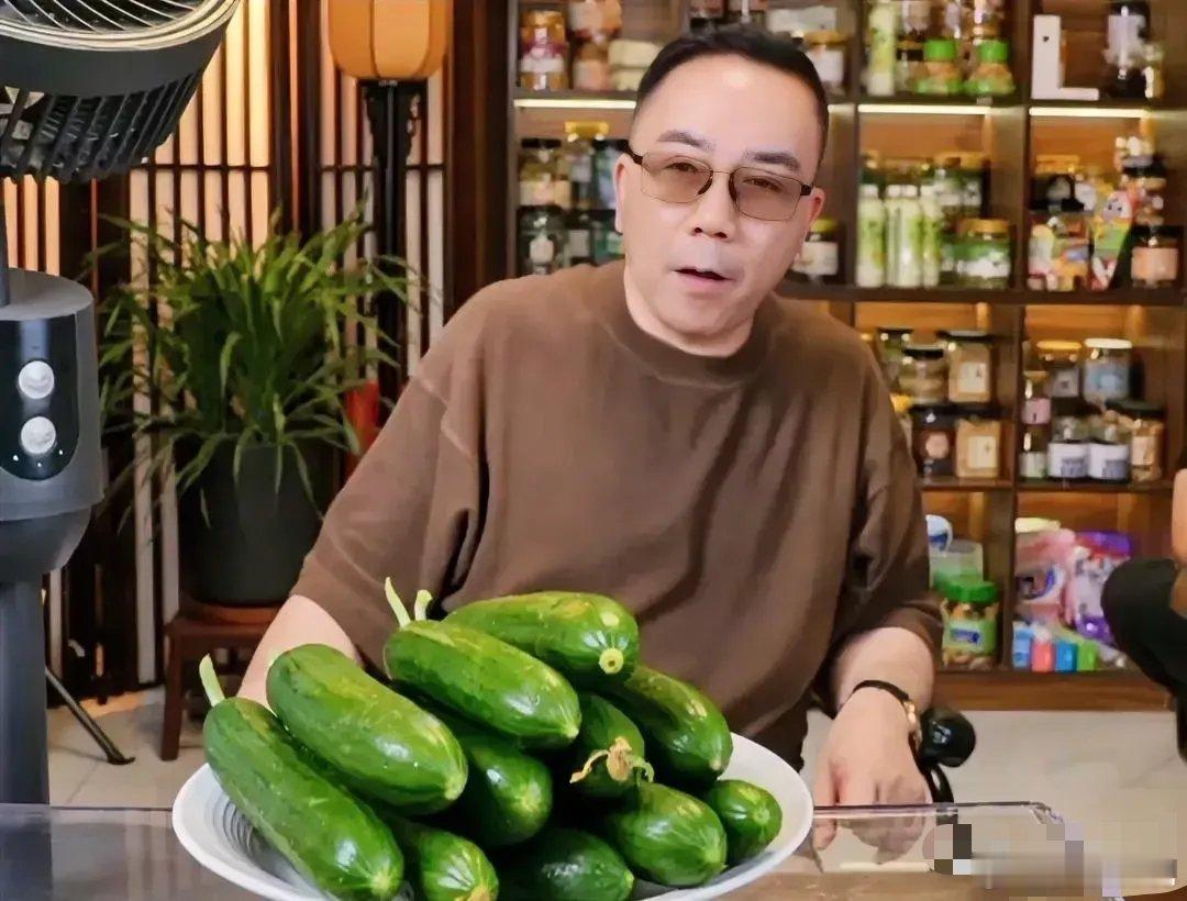 杨议直播的时候啊，被网友给调侃啦！当时他正吃着自己卖的黄瓜呢，确实没吃黄瓜皮。杨
