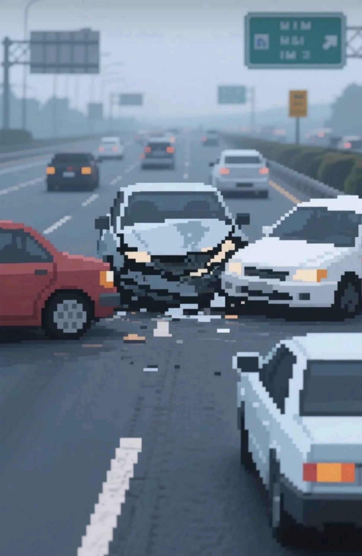 成都二绕高速8车连撞！雨雾天15车受损3人送医成都二绕高速惊险一夜！8起连环