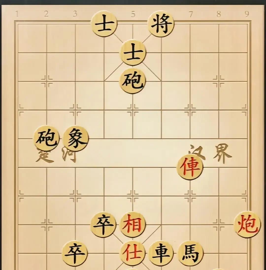 许银川曾提到这个残局，一分钟能解的是高手，有相当于县冠的水平。如图，黑棋中炮铁
