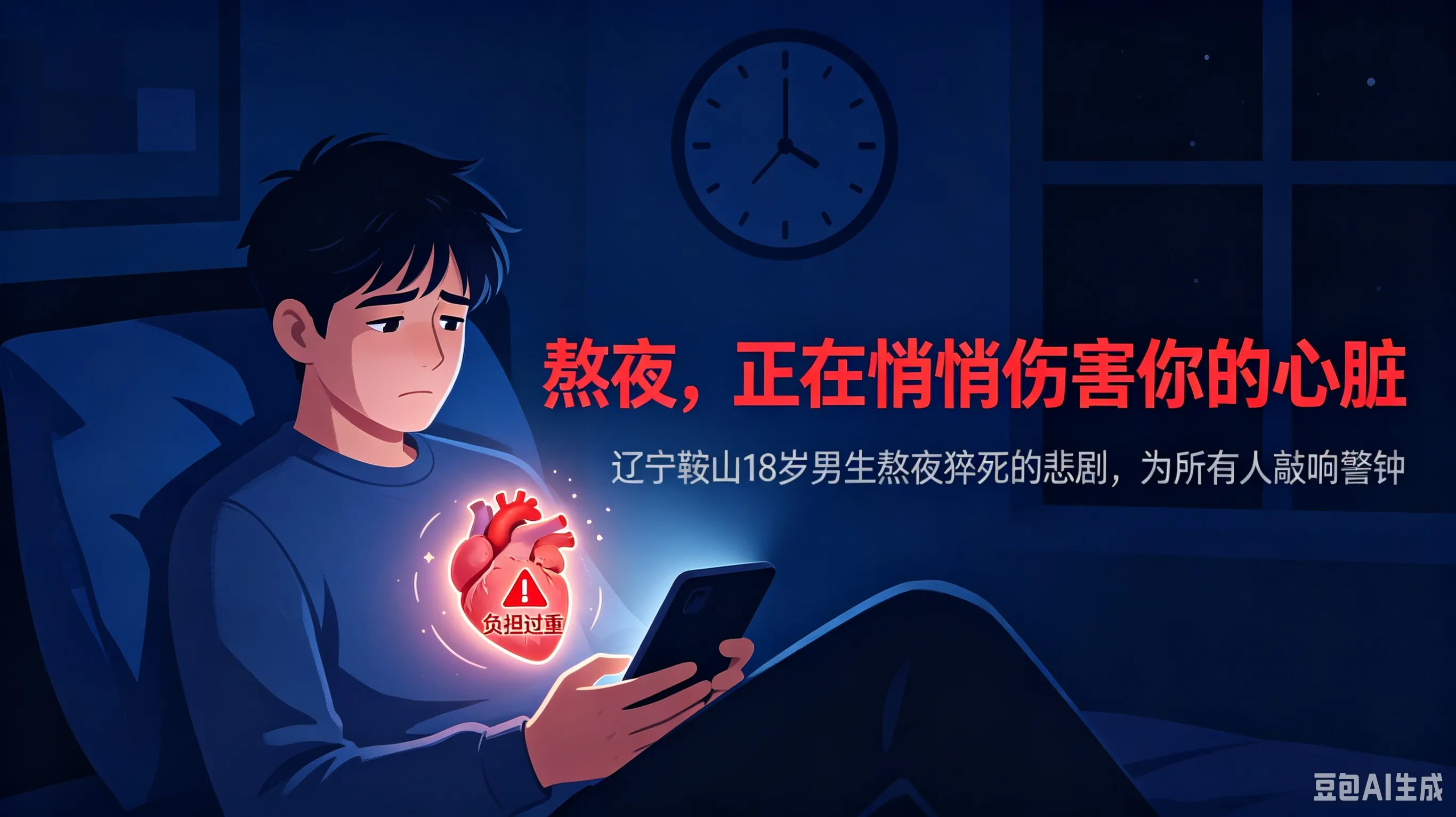 辽宁鞍山18岁男生熬夜猝死登上热搜，熬夜为啥会诱发猝死？最近，辽宁鞍山18岁男生熬夜猝死的新闻冲上热