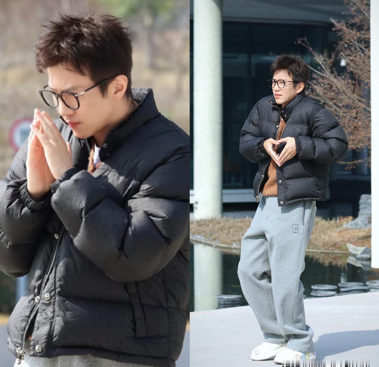 邓超一下车，保镖都懵了。只见他慢悠悠放下保温杯，手插口袋，摆了个自以为很帅的