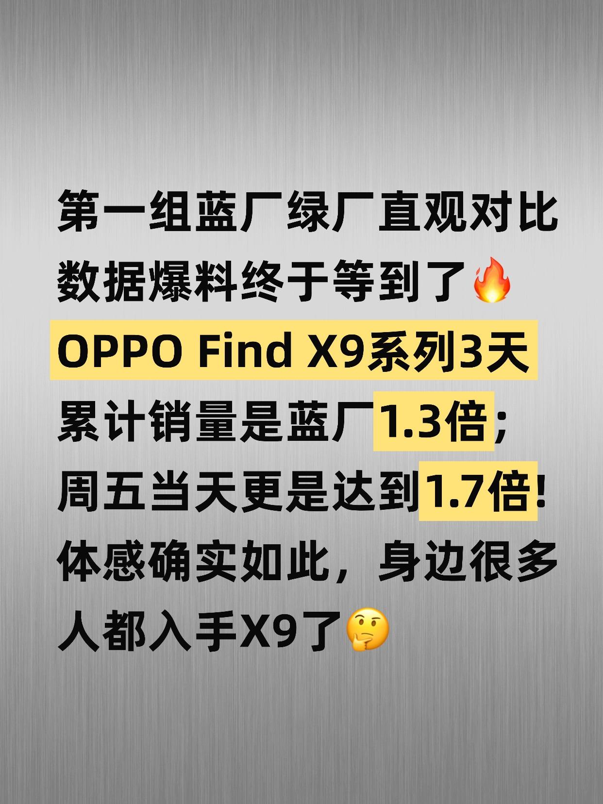 笑死😓FindX9是因为卖断货了才不发战报？之前还纳闷OPPO为啥不发战
