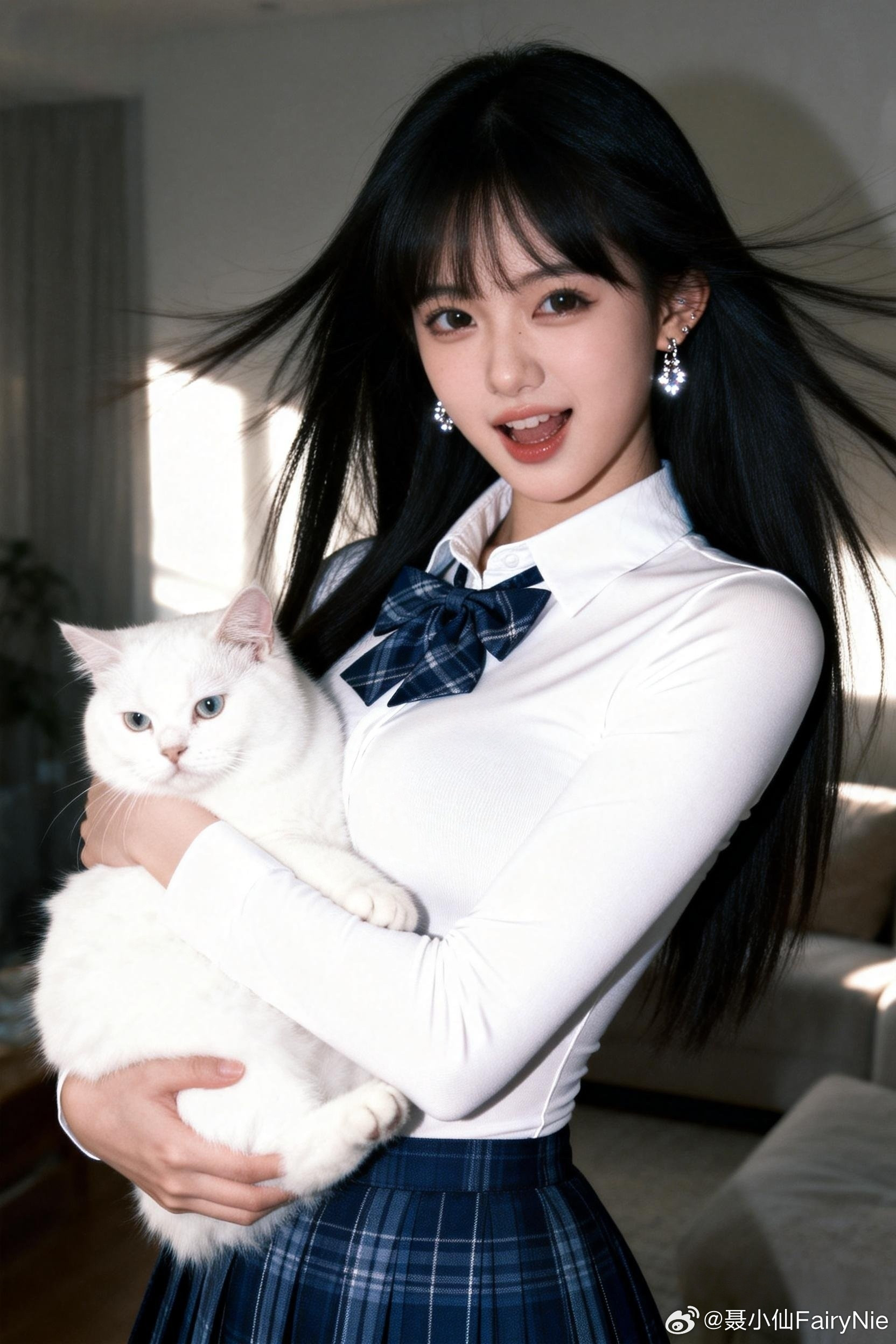 我爱小猫，小猫爱我，猫猫我爱！它比我可爱，对吧？行摄漫记聂小仙