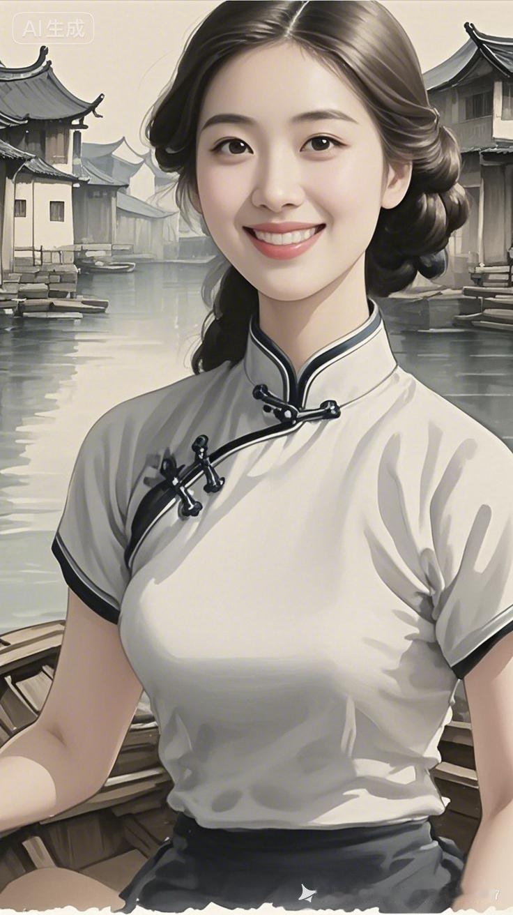 “古风少女与江南水乡的浪漫邂逅”🌸🚣‍♀️