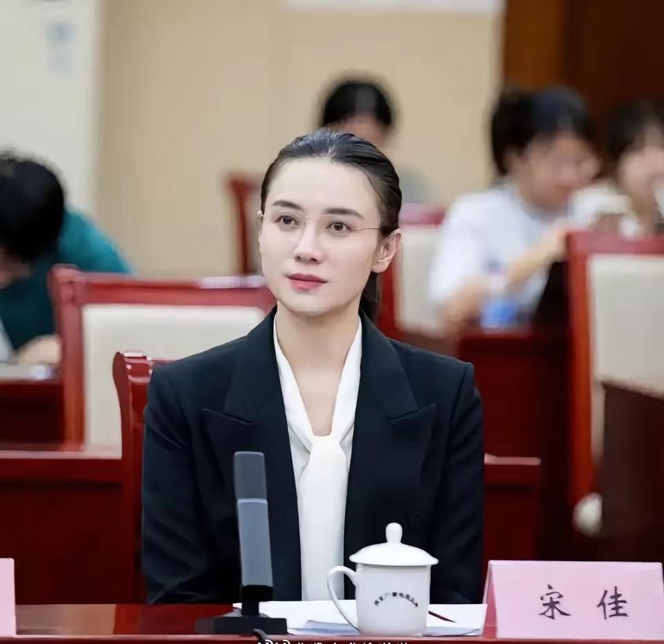 第一位眼神有力，气质稳重，气场强大，妆容淡雅，头发一丝不苟，全身都显得气派干练，