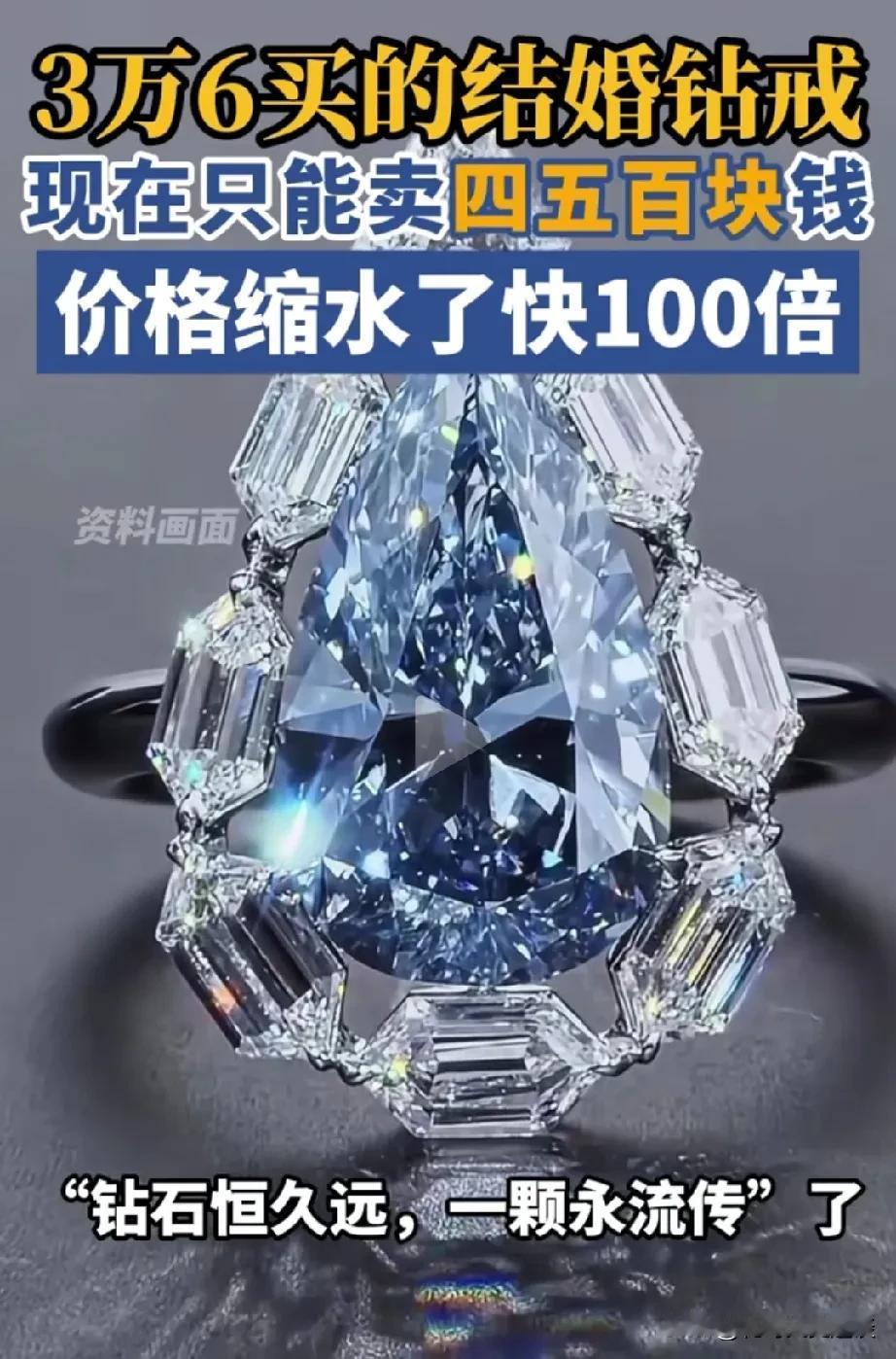 你现在结婚还买钻戒吗？以前高价买的钻戒，现在看来妥妥的智商税呀。一女子2019年