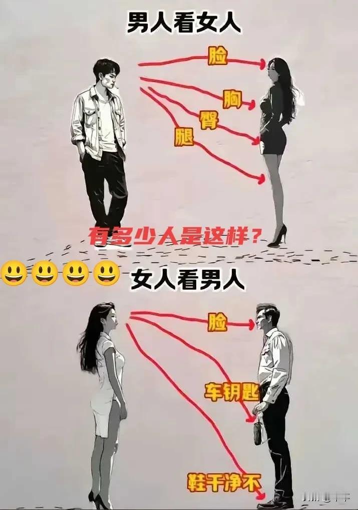 这就是男人和女人的区别，别说女人现实，其实男人也挺现实的！有多少人是这样的？