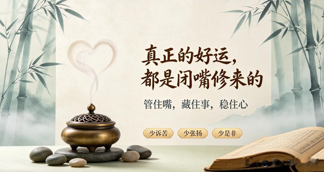 超级旺自己的顶级玄学：真正的好运，都是“闭嘴”修来的✨很多人苦苦求贵人、盼