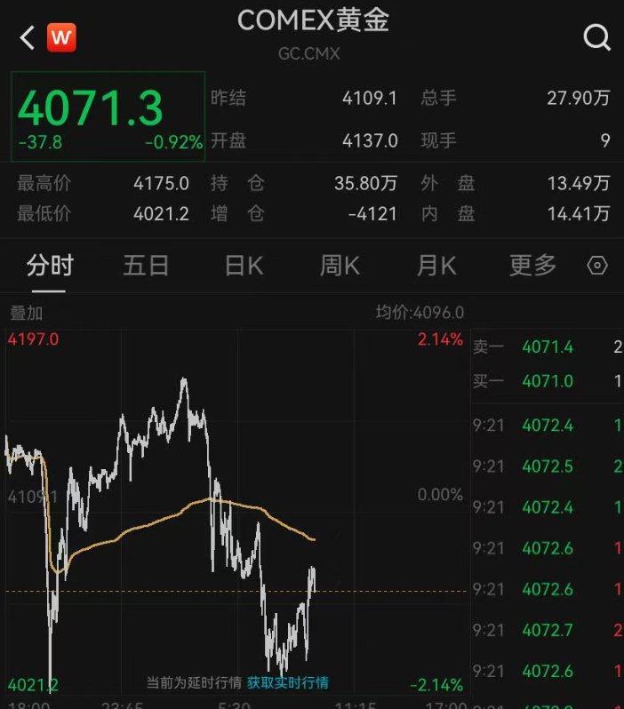 金价突然大跌, 投资群炸锅