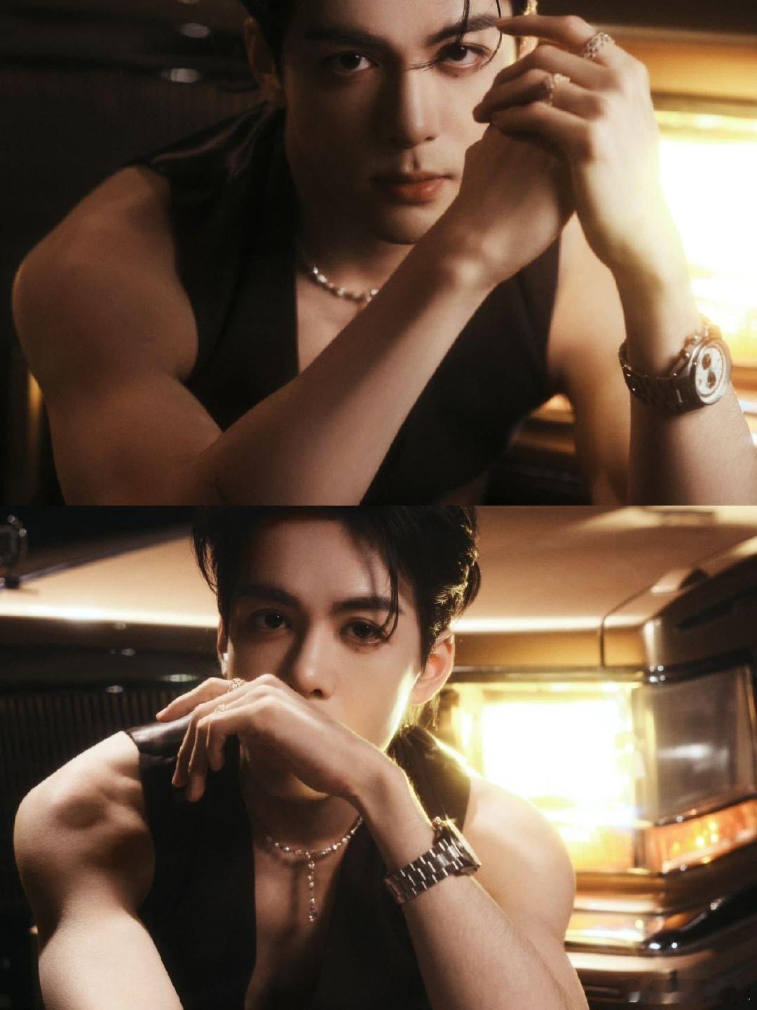 曾舜晞真不拿我们当外人谁被曾舜晞尖叫夜造型戳中！西装搭珠宝贵气又凌厉，光影下的