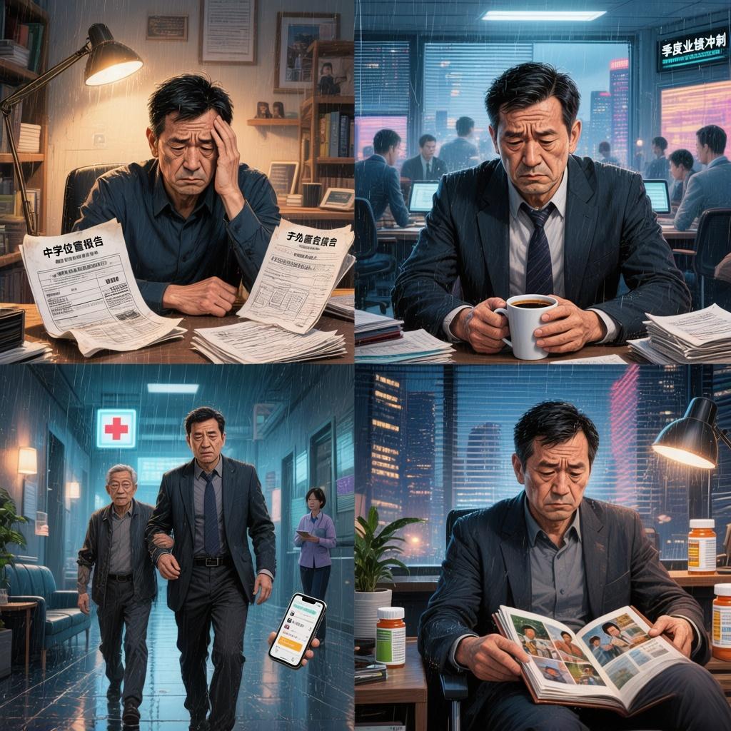 中年人的压力，藏在“上有老下有小”的责任里，裹在“不敢停不能退”的焦虑中父母