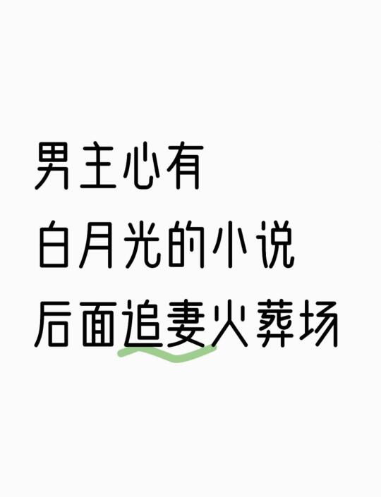 男主心有白月光的小说 后面追妻火葬场