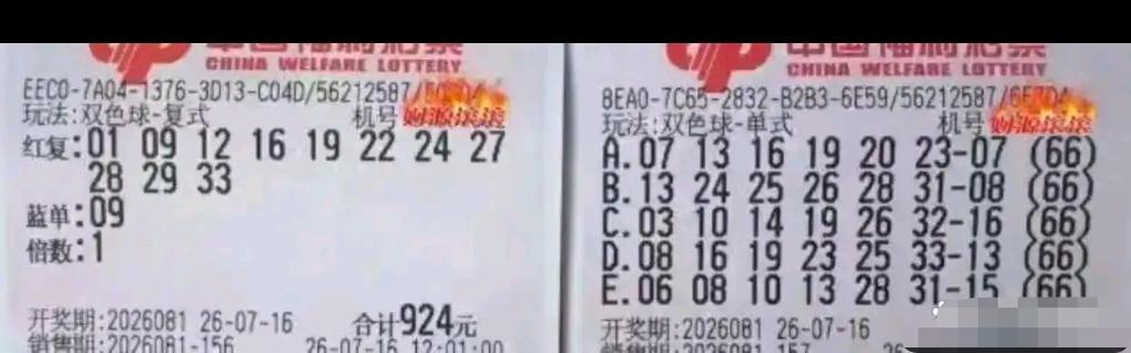 昨晚开奖结果出炉，彩民境遇各不相同。924元复式红球命中三枚，蓝球落空，受福运