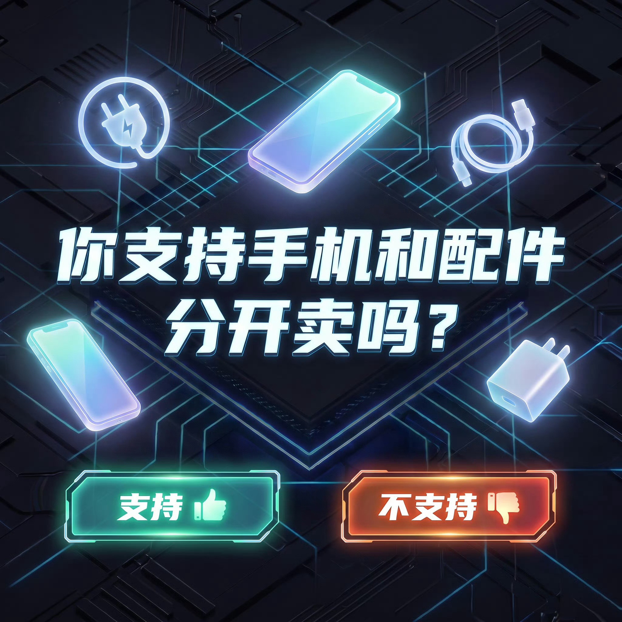 你支持手机和配件分开卖吗我支持手机和配件分开卖，但前提是分开卖要有一个明显的价格